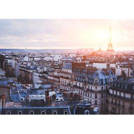 Toile imprimée toits de Paris 60 x 90 cm