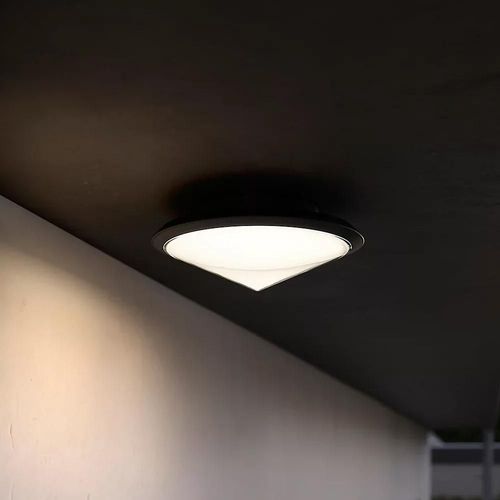 Plafonnier Ortano Led Intégrée 1100lm 20w Ip44 Goodhome Noir