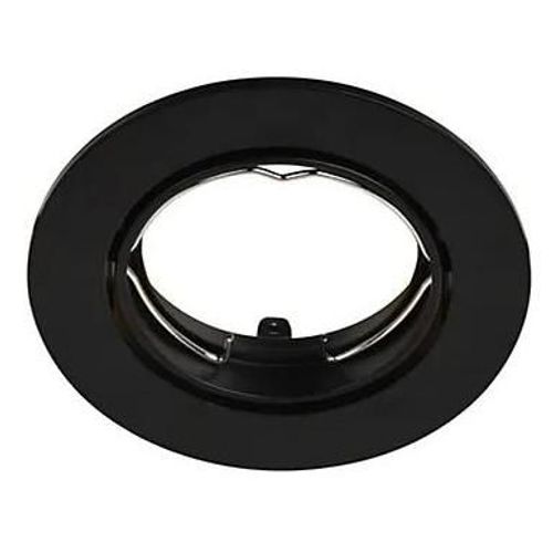 Support Rond Pour Spot Encastrable Ares Ip20 ¿8,5xh.2,8cm Métal Noir Goodhome