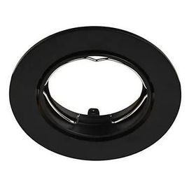 Support Rond Pour Spot Encastrable Ares Ip20 ¿8,5xh.2,8cm Métal Noir Goodhome