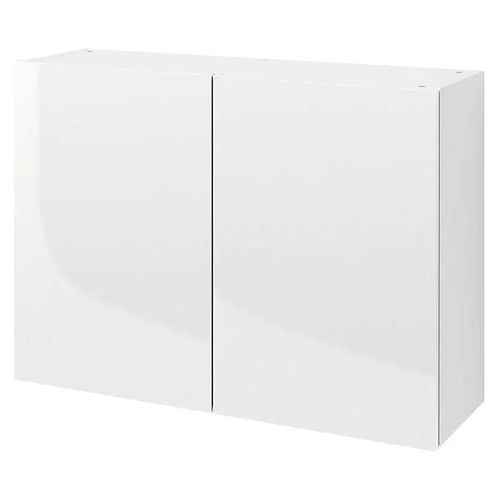Meuble Haut De Cuisine Avec 2 Portes Goodhome Stevia Blanc L. 100 X H. 72 Cm