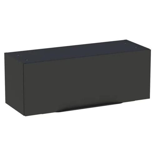 Meuble de rangement salle de bains haut Pamili noir mat 80 cm