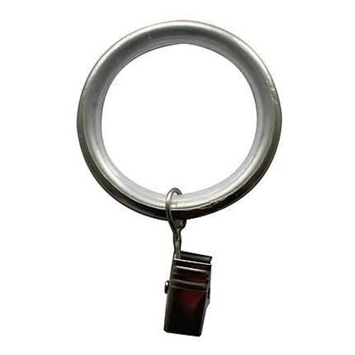 10 anneaux clip pour barre à rideau Athens GoodHome ¿28 mm gris