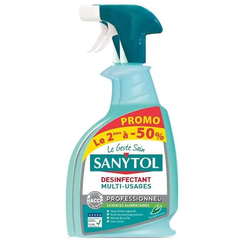 Lot 2 sprays désinfectants multi-usages Sanytol 750ml