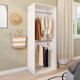 Dressing Blanc Double Penderie Goodhome Atomia H. 187,5 X L. 75 X P. 45 Cm