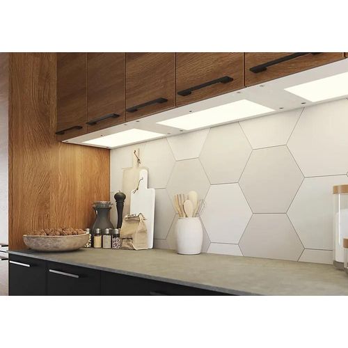 Tablette Avec Led Integrées De Dessous De Meuble Haut Goodhome Caraway Blanc L. 56,4 Cm X L. 31,9 Cm X H. 18,2 Mm