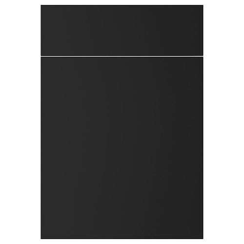 Façade De Cuisine 1 Porte Et 1 Tiroir Stevia Noir Mat L. 50 Cm X H. 72 Cm Goodhome