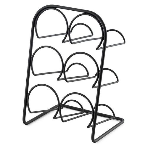 Range-Bouteilles En Acier Compactor Noir 6 Compartiments