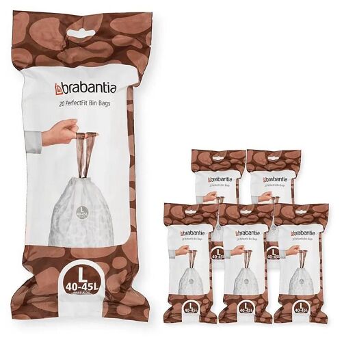 6 lot de 20 sacs poubelles avec poignée Brabantia PerfectFit 40 - 45 L