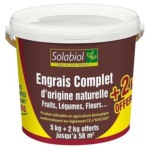 Engrais Universel Complet Uabs Solabiol 7kg (5 + 2kg Offerts)