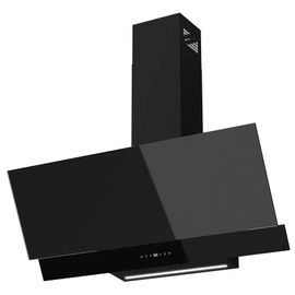 Hotte inclinée en verre noir GoodHome GHAG90ASBL, 90 cm