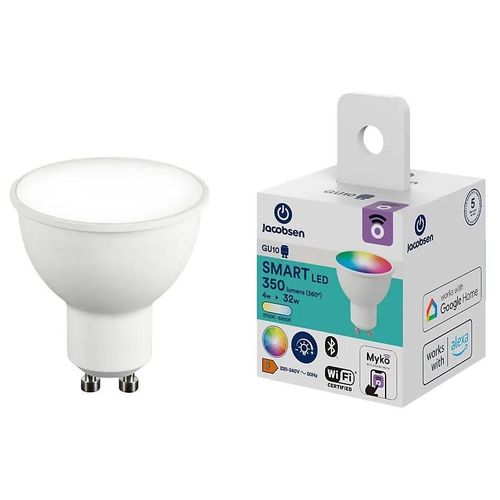 Ampoule Led Connectée Myko Gu10 350lm=32w Variation Blancs Et Couleurs Jacobsen Blanc