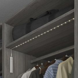 Ruban Lumineux À Piles À Détection Lacerda Led Intégrée Blanc Neutre Ip20 130lm 2w L.100cm Blanc Goodhome