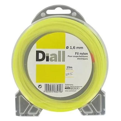 Fil de nylon rond Diall Ø1,6mm L.15m