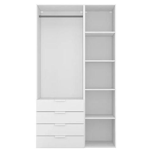 Dressing Blanc 4 Tiroirs Goodhome Atomia H. 225 X L. 125 X P. 58 Cm