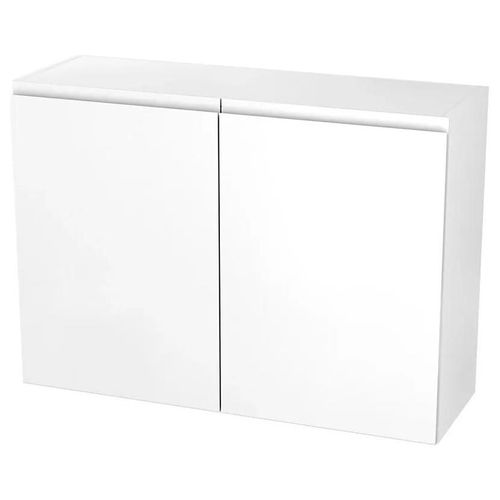 Meuble Haut De Cuisine Avec 2 Portes Goodhome Garcinia Blanc Brillant L. 100 X H. 72 Cm