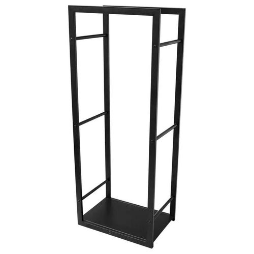 Rangement À Bûches En Acier Goodhome Avoriaz Noir Charge Max 10kg