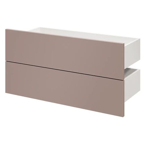 Lot De 2 Tiroirs Goodhome Atomia Rose Taupeh. 18,5 X L. 74,7 X P. 30 Cm