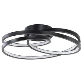 Plafonnier À Led Noir Ip44 22w Goodhome Boatbill