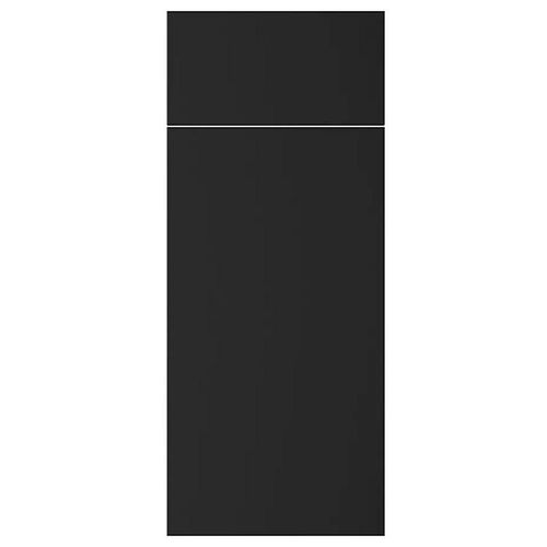 Façade De Cuisine 1 Porte Et 1 Tiroir Stevia Noir Mat L. 30 Cm X H. 72 Cm Goodhome
