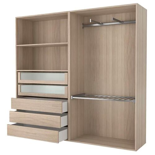 Dressing Ouvert Effet Chêne Goodhome Atomia H. 187,5 X L. 200 X P. 45 Cm