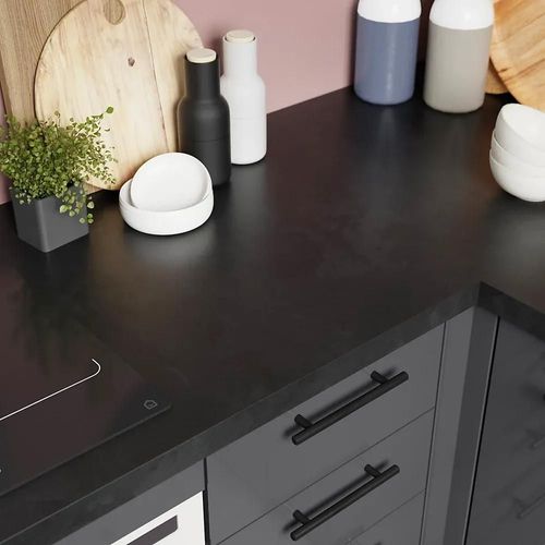 Plan De Travail Stratifié Aspect Ardoise Goodhome Kala L.300 X L.62 X Ép.3,8 Cm