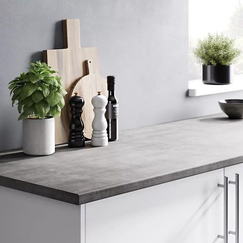 Plan De Travail Aggloméré Aspect Pierre Claire Goodhome L.180 X L.62 X Ép.2,8 Cm