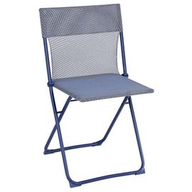 Chaise De Jardin Colorblock Lafuma Acier Et Polyester Bleu Indigo L.48cm X H.83cm