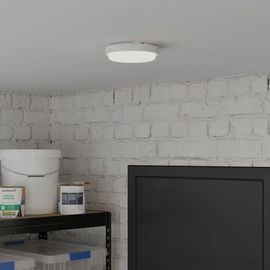 Hublot Almagro Led Intégrée Blanc Neutre Ip44 600lm 9w ¿18xl.5cm Blanc Goodhome