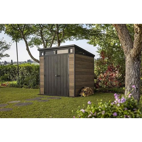 Abri De Jardin Walnut Signature 77 En Résine Imitation Bois 4,7 M² Keter