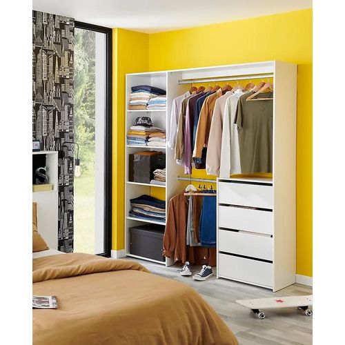 Kit dressing ouvert blanc Karisma 1 colonne L. 181,5 x H. 200,4 x P. 39,95 cm