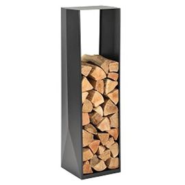 Rangement À Bûches En Acier Dixneuf Origamai Noir