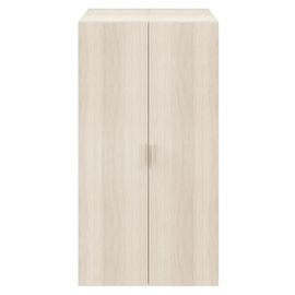 Armoire Penderie Portes Battantes Effet Chêne Avec 5 Étagères Goodhome Atomia H. 187,5 X L. 100 X P. 60 Cm