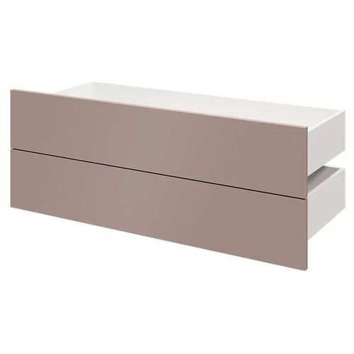 Lot De 2 Tiroirs Goodhome Atomia Rose Taupeh. 18,5 X L. 99,7 X P. 39 Cm