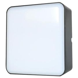 Hublot Moresby Led Intégrée Blanc Neutre Ip44 1000lm 16w L.15xl.15cm Carré Noir Goodhome