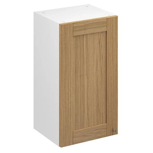 Meuble Haut De Cuisine Avec 1 Porte Goodhome Verbena Chêne Massif L. 40 X H. 72 Cm