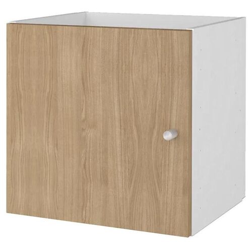 Bloc Avec Porte Pour Étagère Cube Goodhome Mixxit Effet Chêne