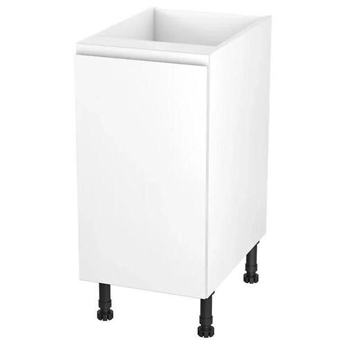 Meuble bas de cuisine avec 1 porte GoodHome Garcinia blanc brillant L. 40 x H. 72 cm