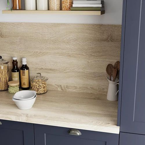 Plan De Travail Stratifié Aspect Chêne Québec Goodhome Kala L.300 X L.62 X Ép.3,8 Cm