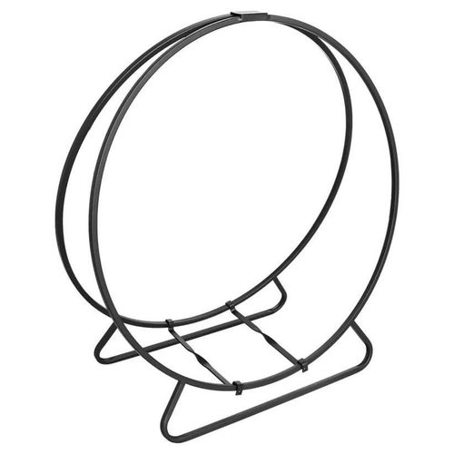 Rangement À Bûches En Acier Goodhome Megève Noir Charge Max 10kg