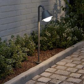 Balise Extérieure Denar Led Intégrée 700lm Ip44 Goodhome Gris Anthracite