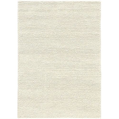Tapis Effet Galet Tissé Goodhome L. 120cm X L. 170cm Blanc Cassé Crème