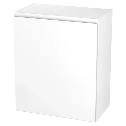 Meuble Haut De Cuisine Avec 1 Porte Goodhome Garcinia Blanc Brillant L. 60 X H. 72 Cm