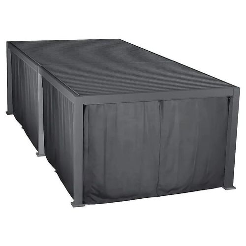 Kit De Rideaux Moustiquaire Avec Rail Pour Pergola Evora 6 X3.6 M Graphite