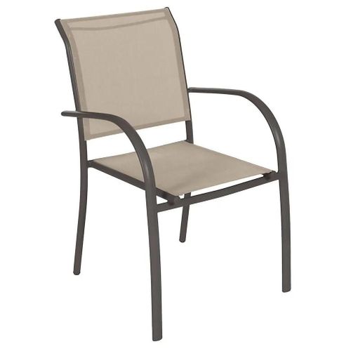 Fauteuil De Jardin Piazza Aluminium Et Polyester Lin/Tonka H.87 Cm