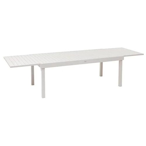 Table De Jardin Extensible Piazza Aluminium Blanc Argile L.200/320 X L.100 X H.75 Cm