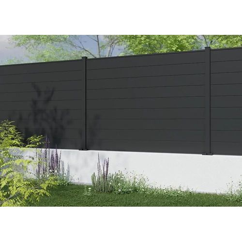 Lame De Clôture Emboitable Anthracite En Aluminium H.15,7 X L.179,8 Cm
