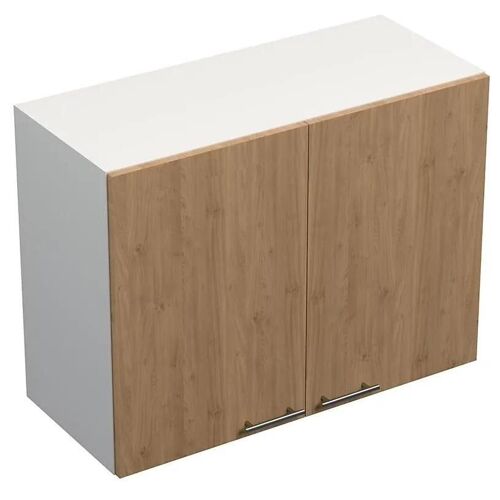 Meuble Haut De Cuisine Primalight 2 Porte L. 80 Cm Chêne