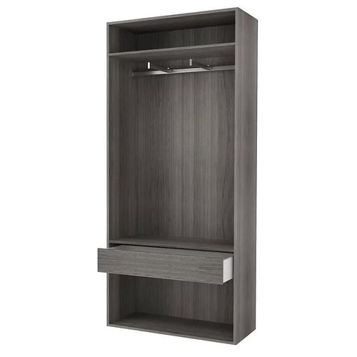 Dressing Ouvert Effet Chêne Grisé Goodhome Atomia H. 225 X L. 100 X P. 45 Cm