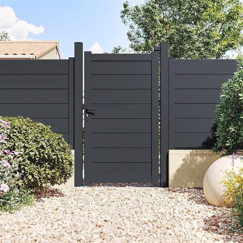 Portillon Belty En Aluminium Ily - 99 X H.186 Cm - Gris